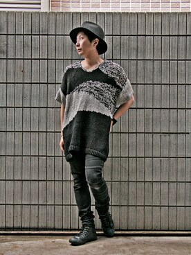 「ハットコーデ」｜畠山あきらさん（メンズ・169cm）の春コーディネート