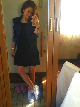 「GRL（グレイル）のアイテム（デニムジャケット）」を使った、yun87yunさん（レディース・160cm）の春コーディネート