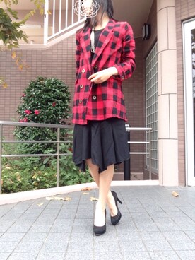 「Decious（ディシャス）のアイテム」を使った、LLさん（レディース・162cm）の秋コーディネート