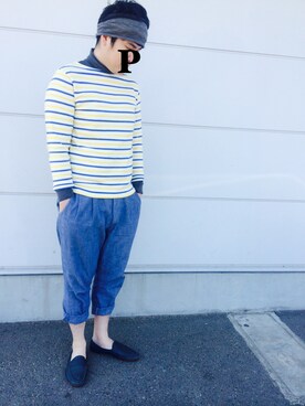 「orcival」｜「アイテム（モカシン/デッキシューズ）」を使った、ぺっちさん（メンズ・173cm）の春コーディネート