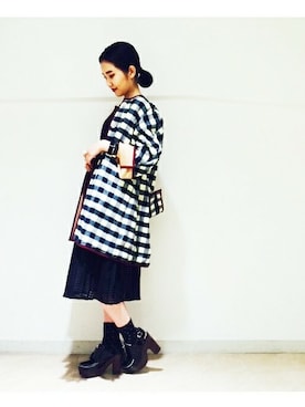 「2% TOKYO（トゥーパーセントトウキョウ）のアイテム（その他アウター）」を使った、okaさん（レディース・165cm）の秋コーディネート