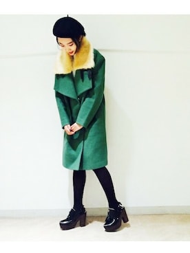 「2% TOKYO（トゥーパーセントトウキョウ）のアイテム（その他アウター）」を使った、okaさん（レディース・165cm）の秋コーディネート