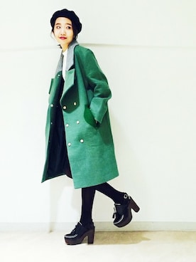 「2% TOKYO（トゥーパーセントトウキョウ）のアイテム（その他アウター）」を使った、okaさん（レディース・165cm）の秋コーディネート