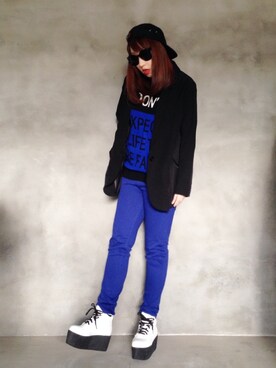 しえる。さん（レディース・165cm）の冬コーディネート