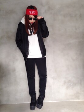 しえる。さん（レディース・165cm）の冬コーディネート