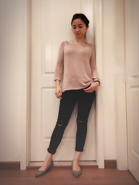 「Millie'sのアイテム」を使った、Ginaさん（レディース・158cm）の春コーディネート