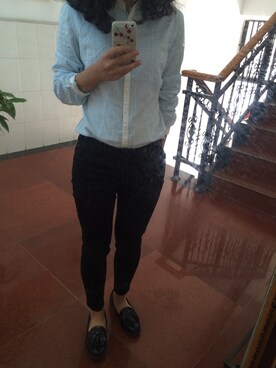 「Sのアイテム（トップス）」を使った、米噶mmさん（レディース・159cm）の秋コーディネート