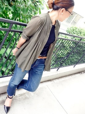 「C'est pas grave（セパグラーブ）のアイテム」を使った、水無川ミワさん（レディース・156cm）の夏コーディネート