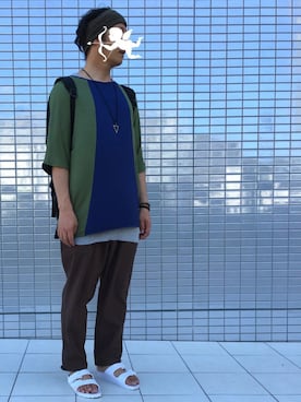 「チャイハネ（チャイハネ）のアイテム（ヘアアクセサリー）」を使った、KATooooNさん（メンズ・173cm）の夏コーディネート