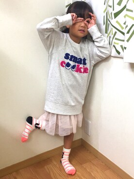 「ラブ＆ピース2016」｜「アイテム（スウェット）」を使った、かのさんさん（キッズ・110cm）の秋コーディネート