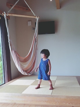 「BBQ」｜「アイテム（サロペット/オーバーオール）」を使った、iorinrinさん（キッズ・90cm）の夏コーディネート