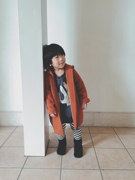 「bobochoses」｜「アイテム（ジャケット/アウター）」を使った、iorinrinさん（キッズ・100cm）の秋コーディネート