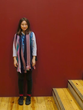 「holiday」｜「アイテム（デニムジャケット）」を使った、MsLittle🎈さん（レディース・148cm）の秋コーディネート