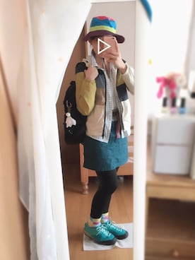 「ハイキング」｜「アイテム（その他）」を使った、あひさん（レディース・162cm）の夏コーディネート