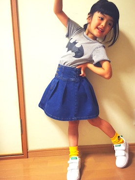 「アクティブ」｜「アイテム（Tシャツ/カットソー）」を使った、ぺわきさん（キッズ・110cm）の夏コーディネート