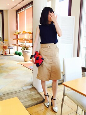 「アイテム（バングル/リストバンド）」を使った、royQさん（レディース・153cm・20代）の夏コーディネート