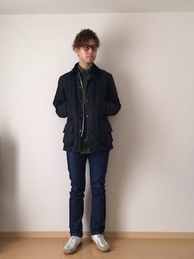 「ホワイトスニーカー」｜「アイテム（その他アウター）」を使った、lightyearさん（メンズ・180cm）の春コーディネート