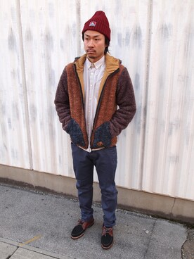 「BEN DAVIS（ベンデイビス）のアイテム（帽子）」を使った、パズルさん（メンズ・171cm）の春コーディネート