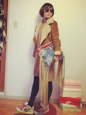 millitaさん（レディース・159cm）の冬コーディネート