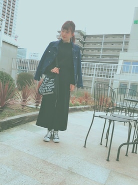 「CONVERSE（コンバース）のCONVERSE ALL STAR　ハイカットスニーカー（スニーカー）」を使った、에리나   (Erina)さん（レディース・161cm）の春コーディネート