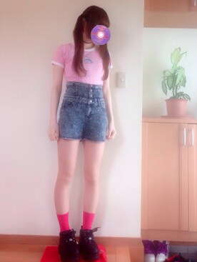 「厚底」｜み🌹さん（レディース・161cm）の夏コーディネート