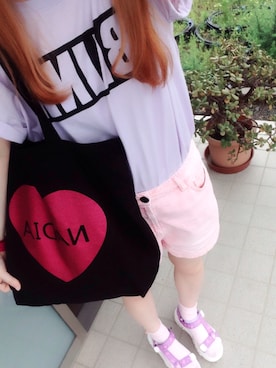「NADIA（NADIA）のアイテム（バッグ）」を使った、み🌹さん（レディース・161cm）の夏コーディネート