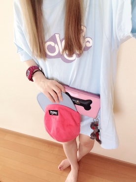 「アイテム（アナログ腕時計、ピンク系）」を使った、み🌹さん（レディース・161cm）の夏コーディネート