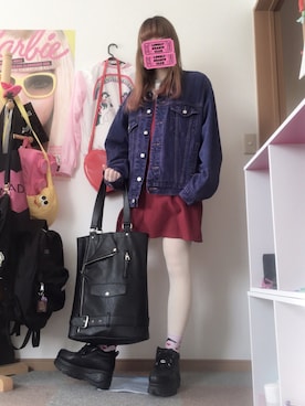 「BUBBLES（バブルス）のアイテム（バッグ）」を使った、み🌹さん（レディース・161cm）の春コーディネート