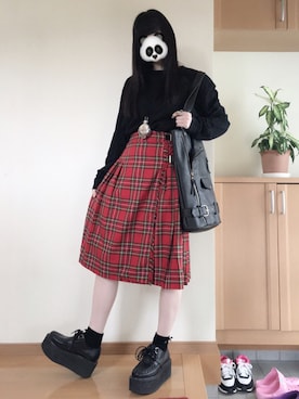 「BUBBLES（バブルス）のアイテム（バッグ）」を使った、み🌹さん（レディース・161cm）の冬コーディネート