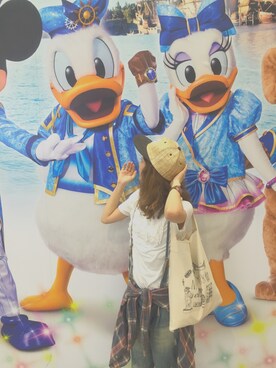 「ディズニースタイル」｜かすみさん（レディース・153cm）の夏コーディネート
