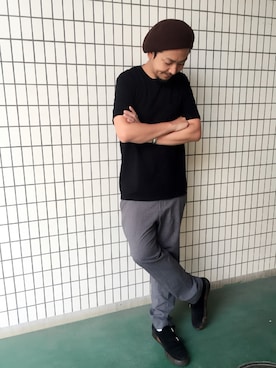 「BUTTERO」｜「アイテム（Tシャツ/カットソー）」を使った、がっさん★さん（メンズ・173cm）の夏コーディネート