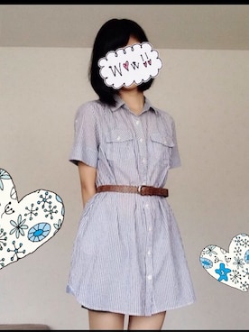 「ANOTHER BRANCH（アナザーブランチ）のアイテム（シャツ/ブラウス）」を使った、もぉかさん（レディース・165cm）の夏コーディネート