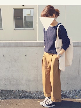 「STUDIOUS（ステュディオス）のアイテム（腕時計）」を使った、sanさん（レディース・159cm）の秋コーディネート