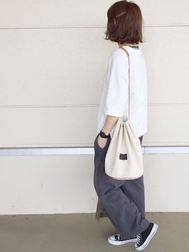 「Ray BEAMS（レイビームス）のアイテム（ブルゾン）」を使った、sanさん（レディース・159cm）の春コーディネート