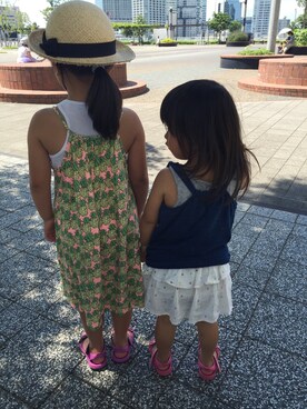 「Antik Batik（アンティークバティック）のアイテム」を使った、miiiiitさん（キッズ・90cm）の夏コーディネート