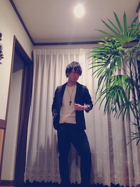 「バレンタインデートスタイル」｜「アイテム（アナログ腕時計）」を使った、kyoさん（メンズ・177cm）の冬コーディネート