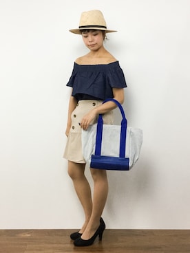 「goocy（グースィー）のアイテム」を使った、ゆか☺︎さん（レディース・154cm）の夏コーディネート