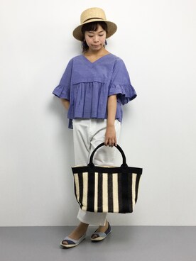 「PEACH JOHN（ピーチジョン）のアイテム」を使った、ゆか☺︎さん（レディース・154cm）の夏コーディネート