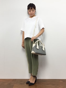 「ecruefil（エクリュフィル）のアイテム」を使った、ゆか☺︎さん（レディース・154cm）の夏コーディネート