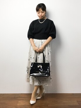 「Ted Baker（テッドベーカー）のアイテム」を使った、ゆか☺︎さん（レディース・154cm）の夏コーディネート