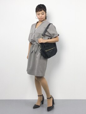 「Via Demizon（ビアデミゾン）のアイテム」を使った、ゆか☺︎さん（レディース・154cm）の夏コーディネート