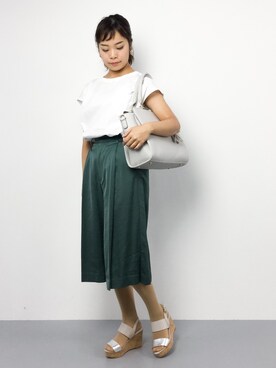 「J'studio（ジェイストゥディオ）のアイテム」を使った、ゆか☺︎さん（レディース・154cm）の夏コーディネート