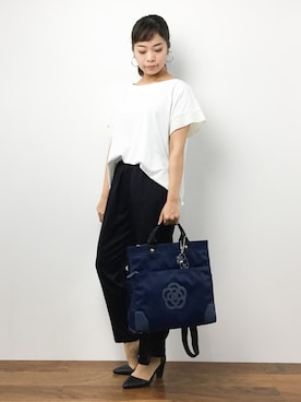「CLATHAS（クレイサス）のアイテム」を使った、ゆか☺︎さん（レディース・154cm）の夏コーディネート