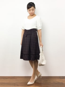 「PATTERN・fiona （パターンフィオナ）のアイテム（ワンピース/ドレス）」を使った、ゆか☺︎さん（レディース・154cm）の夏コーディネート