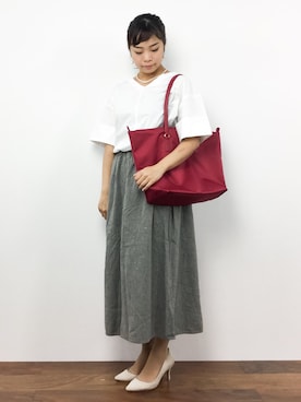 「ガウチョパンツ」｜ゆか☺︎さん（レディース・154cm）の夏コーディネート