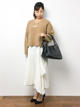 「Burner（バーナー）のアイテム」を使った、ゆか☺︎さん（レディース・154cm）の秋コーディネート