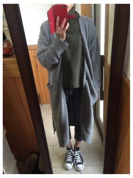 「ダニエルウェリントン」｜「アイテム（ダウンジャケット/コート）」を使った、asamiさん（レディース・165cm）の冬コーディネート