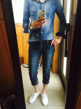 「ヤヌーク」｜「アイテム（アナログ腕時計）」を使った、asamiさん（レディース・165cm）の春コーディネート