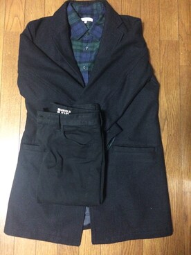 「STUDIOUS（ステュディオス）のアイテム（その他アウター）」を使った、ひろきさん（メンズ・165cm）の秋コーディネート