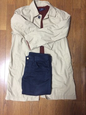 「アイテム（ステンカラーコート）」を使った、ひろきさん（メンズ・165cm・10代）の秋コーディネート